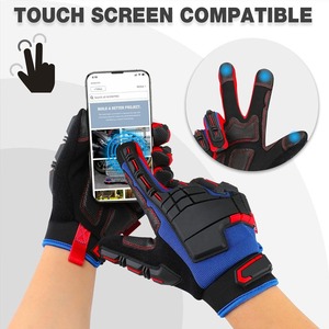 Anti-Wrinkle Fashion <b>Leather</b> Full Finger Touchscreen Driving Gloves Non-Slip Top Trending High Quality Breathable Waterproof - Product Image 2
