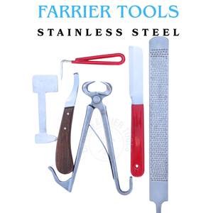 Kit d'outils de fermeur pour le soin des sabots avec coupe-sabot pour poulain, pince à sabots, râpe à sabots, couteau à sabots, polisseur, couteau à sabots courbé et outil de retrait - Product Image 5