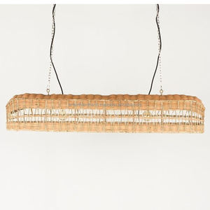 Popular Items Best Seller <b>Rattan</b> <b>Pendant</b> Lamp Round Wooden Lampshade for Kitchen Woven Bamboo <b>Pendant</b> Light <b>Rattan</b> Hanging Lamp - Product Image 3