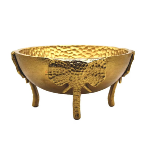 Nouvel arrivage de motifs, bol de service en métal de haute qualité, plaqué or, texture martelée, décoration de table, bol à noix - Product Image 1