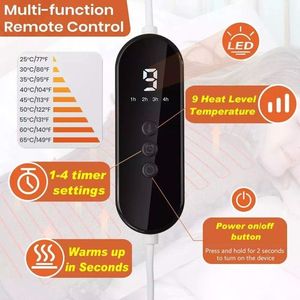 Couverture chauffante électrique 30*60CM pour soulager les douleurs dorsales et les crampes, arrêt automatique - Product Image 2