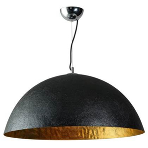 Modern Round Metal Pendant <b>Lamp</b> <b>Black</b> With <b>Gold</b> Interior Large Dome Hanging Light Fixture For Home Hotel Dining Room Lighting - Product Image 1