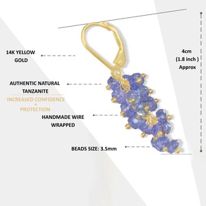 Goodstone Jewels <b>Sterling</b> <b>Silver</b> Opal Rhodium Plated Rondelle Bead Cluster Drop Earrings Trendy for Wedding Engagement Party - Product Image 3