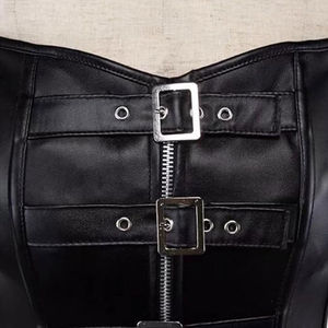 Customized Length Women's Genuine <b>Leather</b> Corset Tops High Quality Latest New Design <b>Bodysuit</b> Tops With Custom Logo Accepted - Product Image 6