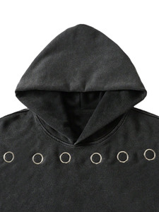 Sudadera con Capucha de Moda con Pedrería Termoadhesiva, Transpirable, de Algodón Pesado 100%, Prenda Lisa para OEM, Top con Logotipo Personalizado - Product Image 4