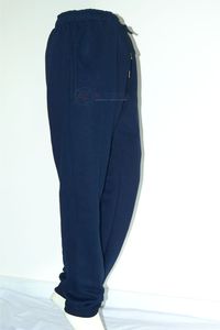 Pantalon de survêtement bleu marine pour femme, coupe droite, coton et polyester, motif uni, taille haute élastique, style cargo, streetwear, hiver, ODM - Product Image 2