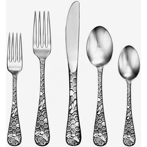 Juego de cubiertos plateados mate al por mayor nuevo diseño boda uso doméstico cuchara sostenible tenedor cuchillo - Product Image 3