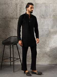 Ensemble kurta et pantalon pour homme de qualité supérieure, tenue traditionnelle indienne pour mariage, festival, fête et occasions spéciales - Product Image 2