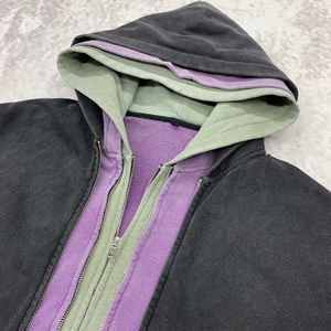 Sudadera con Capucha para Hombre, 100% Algodón, con Cierre, para Invierno, Manga Larga, Triple Capa, Impresión Digital, Talla Grande - Product Image 5