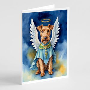 Whimsical A7 Tamaño 5x7 Terrier irlandés 'My Angel' Tarjetas de notas en blanco Paquete de 8 con sobres para saludos - Product Image 1