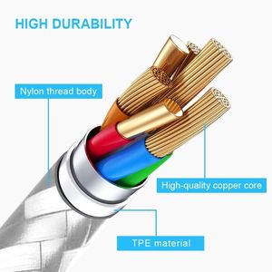 Cavo di Ricarica Rapida Intrecciato in Nylon per iPhone, Cavi e Fili di Alta Qualità - Product Image 6