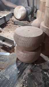 Cuencos de madera hechos a mano para hilo con orificios, portátiles, ecológicos, de 20 cm, soporte para cuencos de ganchillo para tejer y hacer ganchillo DIY - Product Image 4