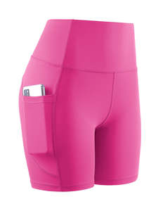 Shorts de yoga taille haute super tendance avec effet froncé aux fesses et poche, ultra-extensibles, pour le fitness, la gym, l'entraînement et les activités sportives - Product Image 3