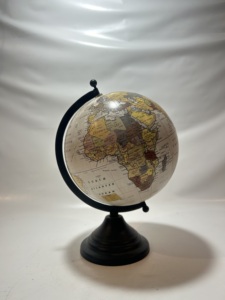 Mini globe terrestre bleu en métal avec support de bureau, petit globe géographique éducatif pour table, décoration décorative pour bureau et maison - Product Image 4