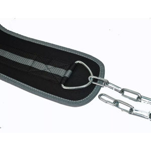 Fitness Dip Weightlifting <b>Belt</b> With Metal <b>Chain</b> Custom Branding For Dips Pullups Strength Workout Support Customizable Design - Product Image 3