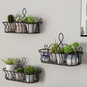 Iron wall mounted flower <b>basket</b> <b>plant</b> holder garden decor balcony patio outdoor home terrace ornament farmhouse showpiece decor - Product Image 1