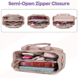 Bolsa de Viaje Oxford Rosa Polvoriento, Bolso Multifuncional con Cierre de Cremallera - Product Image 5