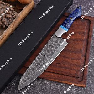 OEM ODM Damascus Steel Full Tang Chef <b>Knife</b> Honeycomb Resin Handle Razor <b>Sharp</b> Japanese Style Elegant Gift Box Best Price - Product Image 3