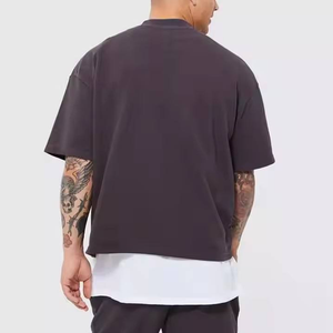 Nouveau T-shirt Homme Coupe Boxy Oversize 300 GSM à Grammage Lourd, Lavage Acide, Séchage Rapide, par Fabricant de Mode - Product Image 5