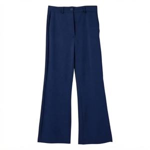 Pantalon évasé taille haute pour femme, coupe large, avec fermeture éclair, longueur totale, en tissu tissé extensible (spandex et polyester), décontracté et respirant - Product Image 5
