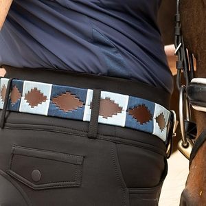 Ceinture de polo équestre en cuir d'Argentine de qualité supérieure pour acheteurs professionnels - Noir/Marron, taille personnalisable - Product Image 4
