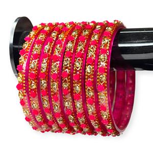 Lot de Bracelets Élégants Plaqué Or Tendance avec Motifs Floraux Roses en Verre et Cristaux Scintillants – Prix de Gros pour Femmes - Product Image 3