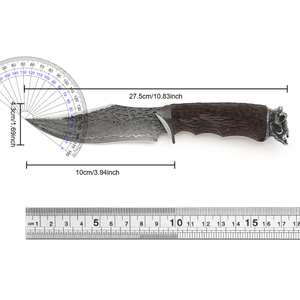 Couteau à lame fixe en acier Damas fait main, qualité industrielle, pointe tombante, personnalisable ODM/OEM, nouvelle arrivée, vente en gros de haute qualité - Product Image 6