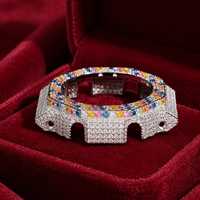 Boîtier et Lunette de Montre GA2100 Entièrement Sertis de Diamants Moissanite VVS Couleur D, Accessoires de Montre Moissanite, Bijoux Hip Hop