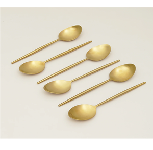 Ensemble de couverts en laiton attrayant : couteaux, fourchettes, cuillères pour décoration de mariage – Cuillère en laiton moderne - Product Image 5