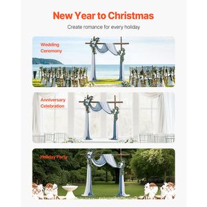 Kit di Fiori Artificiali Blu per Arco Nuziale da 2,4 m (Confezione da 4) - 2 Pezzi di Composizioni Floreali in Metallo - Product Image 6