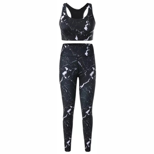 Ensemble de yoga pour femme, vêtements de sport réversibles, extensibles dans quatre directions, respirants, écologiques, légers, taille haute, élastique, 2 pièces - Product Image 1