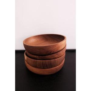 Bol de service rond classique en bois, fait main, en bois massif, pour la cuisine, la salle à manger et le buffet - Product Image 6
