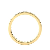 Anillo de Diamantes Apilables de Oro Amarillo con Diseño Personalizable, Diamantes Creados en Laboratorio Color D Claridad VVS1, Engaste de Canal, Anillo de Eternidad en Oferta