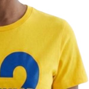 T-shirt graphique doré pour femme, manches courtes, col rond, décontracté, streetwear, tee-shirt en coton imprimé personnalisé, vêtement tendance - Product Image 5