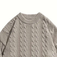 Pull en maille d'hiver pour homme 100% coton respirant anti-boulochage anti-plis qualité supérieure doux fournisseur en gros col rond