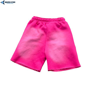 Pantalones Cortos de Algodón de Felpa para Hombre, 240 g/m², Lisos, de Secado Rápido, Transpirables, Ecológicos, con Cordón Ajustable y Bordado Serigrafiado - Product Image 2