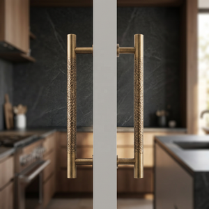 <b>Antique</b> <b>Brass</b> Pull <b>Door</b> Handle Hammered Design Durable Matte Finished Kitchen Hardware Bathroom Bedroom <b>Door</b> Pull Handle - Product Image 4
