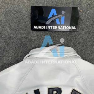 Veste en cuir Avirex blanche American Flight pour femmes, en cuir de vache véritable, veste en cuir Avirex pour femmes, veste courte - Product Image 5