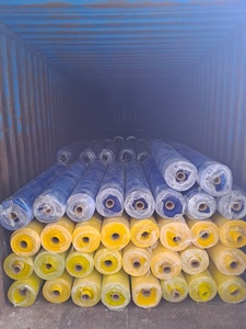 Rouleaux de bâche bleue et jaune, tissu tissé imperméable, usage extérieur, poids moyen, couleur unie, style simple - Product Image 3