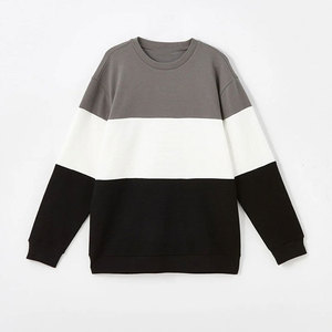 Sudadera Unisex con Bloques de Color, Cuello Redondo, Tejida, Oversize, Informal, para Otoño, Corte Regular, Manga Larga - Product Image 1