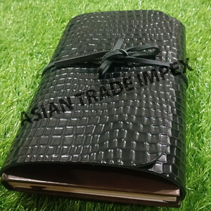 ปกสมุดบันทึกหนังลายสัตว์สีดำสำหรับสมุดโน้ตสร้างสรรค์ ประกอบง่าย ใช้ได้ทุกวัน พร้อมตัวป้องกันหนังที่ยืดหยุ่นได้ - Product Image 2