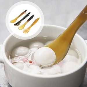 Cuchara Artesanal de Cuerno de Búfalo, Cucharas de Postre y Caviar de Cuerno Natural con Diseño de Pez en el Mango - Product Image 5