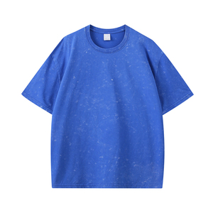 Camiseta Vintage para Hombre, Lavada, Cuello Redondo, 100% Algodón, Manga Corta, Lisa, con Logotipo Personalizado, Estilo Urbano - Product Image 4
