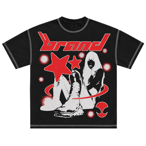 เสื้อยืดพิมพ์ลายกราฟิกแฟชั่นผู้ชาย OEM น้ำหนักเบา สไตล์ลำลอง ดีไซน์ฮิปฮอป ทันสมัย ผลิตจากผ้าฝ้าย 100% เสื้อยืดวินเทจผู้ชาย - Product Image 2
