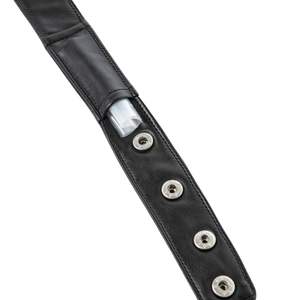 Collier de poche Kinky noir en fausse fourrure écologique respirant ajustable pour hommes - Product Image 6