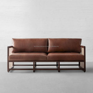 Juego de sofás multiplazas Chesterfield, trabajo de madera y bastón para comedor, Hotel, cama de día, sala de estar, muebles para el hogar - Product Image 2