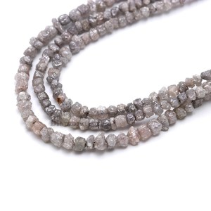 Cuentas de Diamante Gris Natural en Bruto, Diamantes sin Cortar de 4mm, Hilo de Piedras Preciosas Premium de 15 Pulgadas, Proveedor Mayorista - Product Image 2