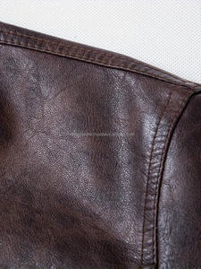 Chaqueta de piel auténtica personalizada con cremallera para hombre, chaqueta de piel auténtica de buena calidad a precios al por mayor, chaqueta de piel de color personalizada para hombre - Product Image 2