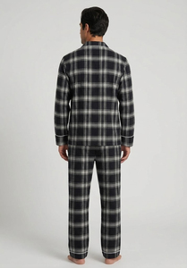 <b>Men's</b> Plaid Long Sleeve <b>Pajama</b> <b>Set</b> 100% Cotton Flannel Sleepwear Shirt Trouser <b>Set</b> <b>Men</b> Nightwear Plaid Suit <b>Mens</b> - Product Image 2