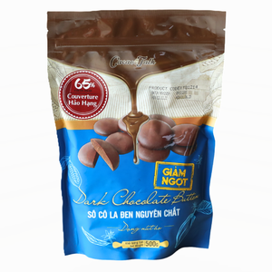 Chocolate Negro Puro de Alta Calidad al por Mayor, 65% Cacao, en Botones, para Repostería, Galletas, Certificado HALAL, Venta Caliente, Fabricación OEM/ODM - Product Image 1